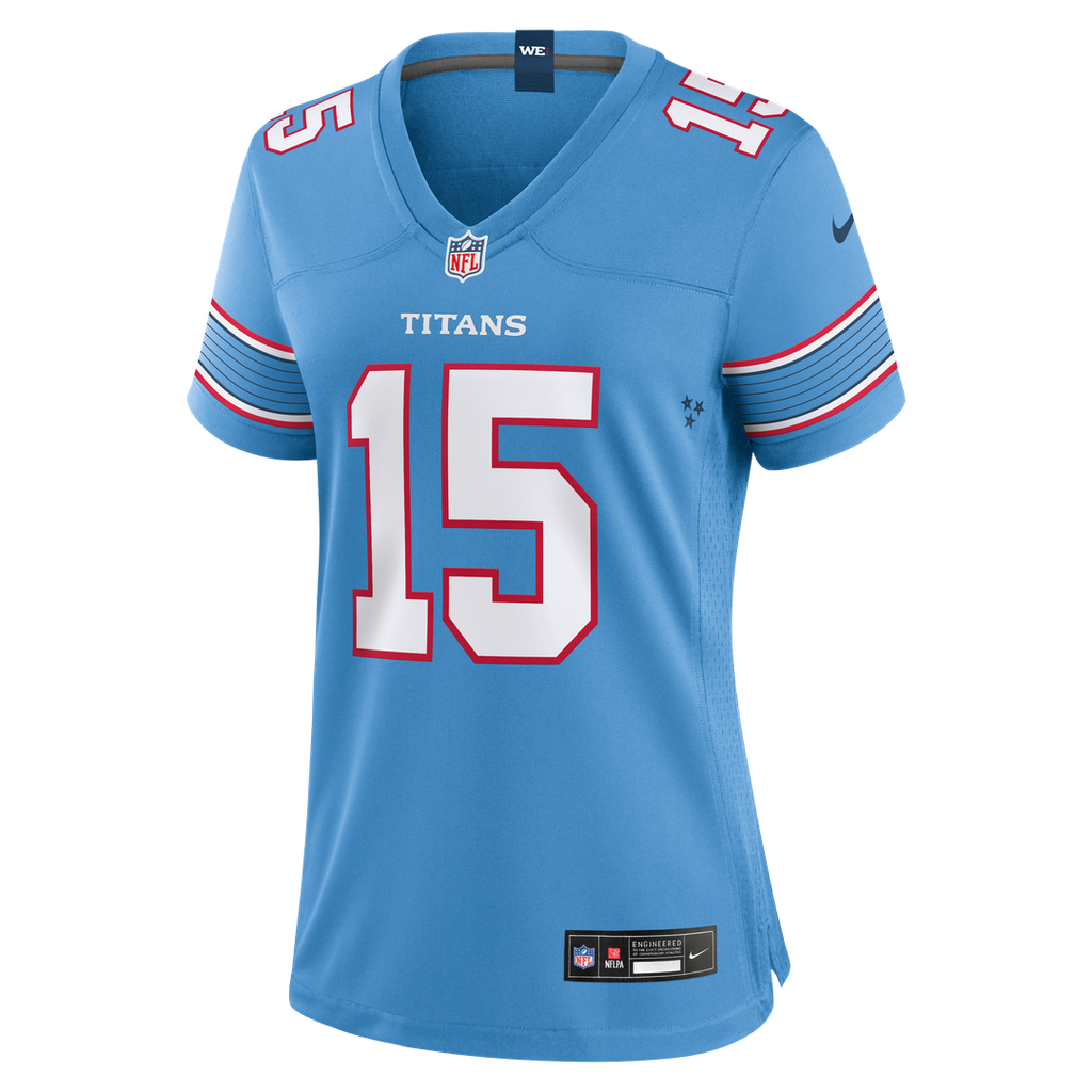 Keldric Faulk Tennessee Titans Nike Women's Team Game Jersey - Light Blue Official NFL Team Apparel Football Fan Gear