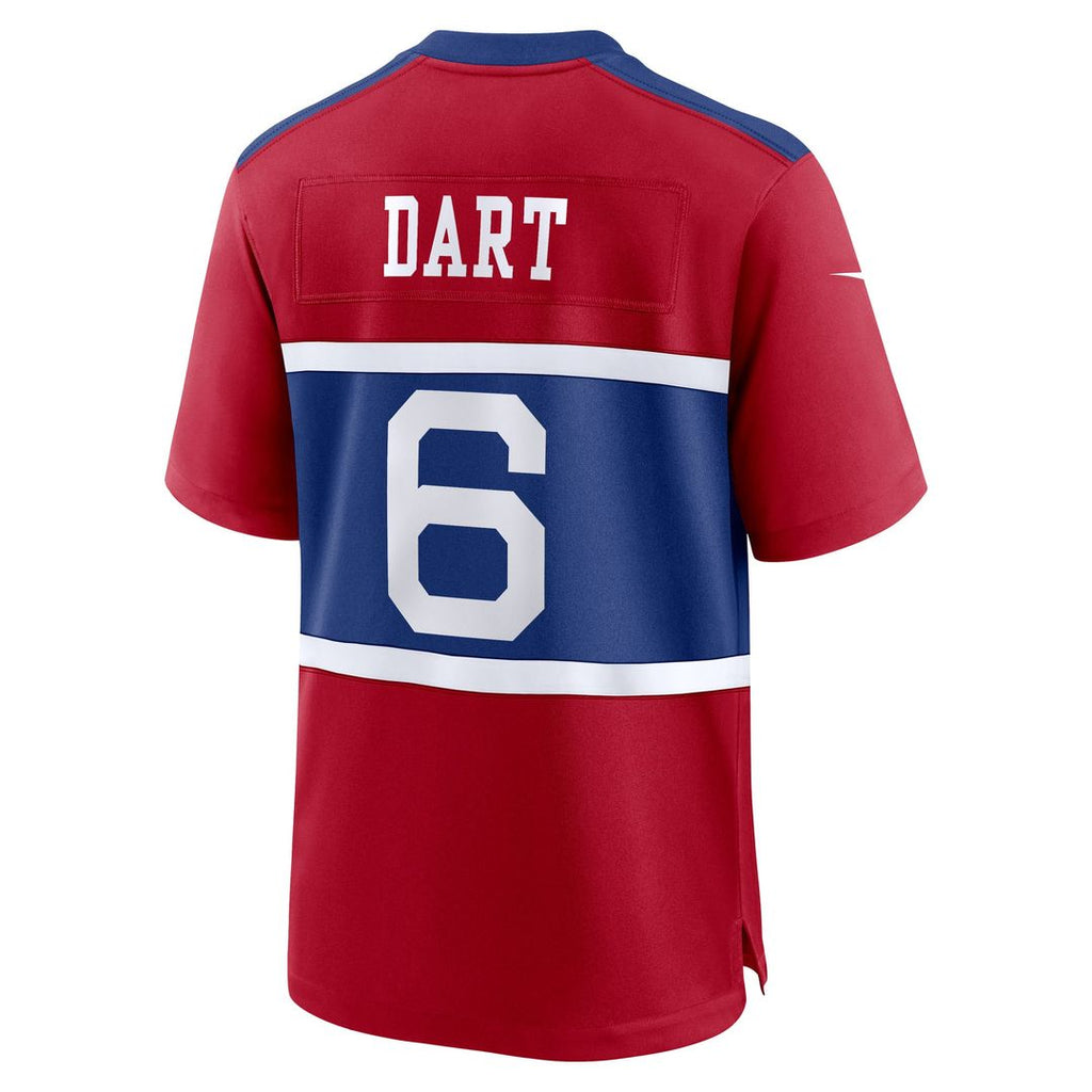 Jaxson Dart New York Giants Nike Alternate Century Red Game Jersey - Red Official NFL Team Apparel Football Fan Gear