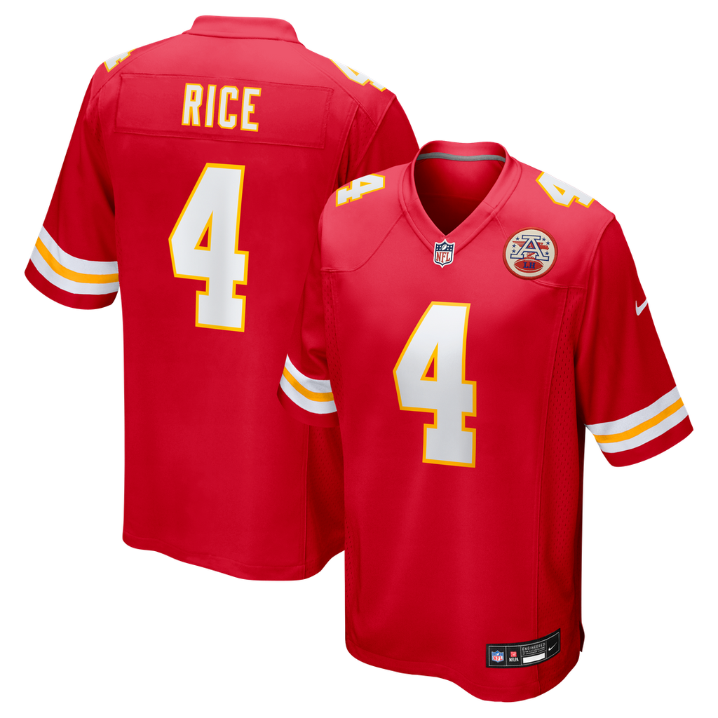 Rashee Rice Kansas City Chiefs Nike Game Jersey - Red Official NFL Team Apparel Football Fan Gear