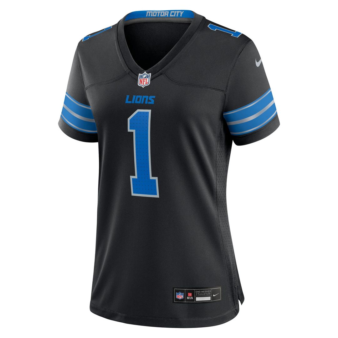 Jameson Williams Detroit Lions Nike Women's 2nd Alternate Game Player Jersey - Black Official NFL Team Apparel Football Fan Gear