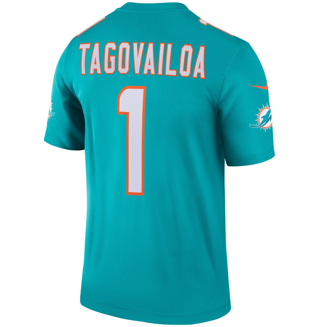 Tua Tagovailoa Miami Dolphins Nike Legend Player Performance Top - Aqua NFL Fan Gear Popular Style