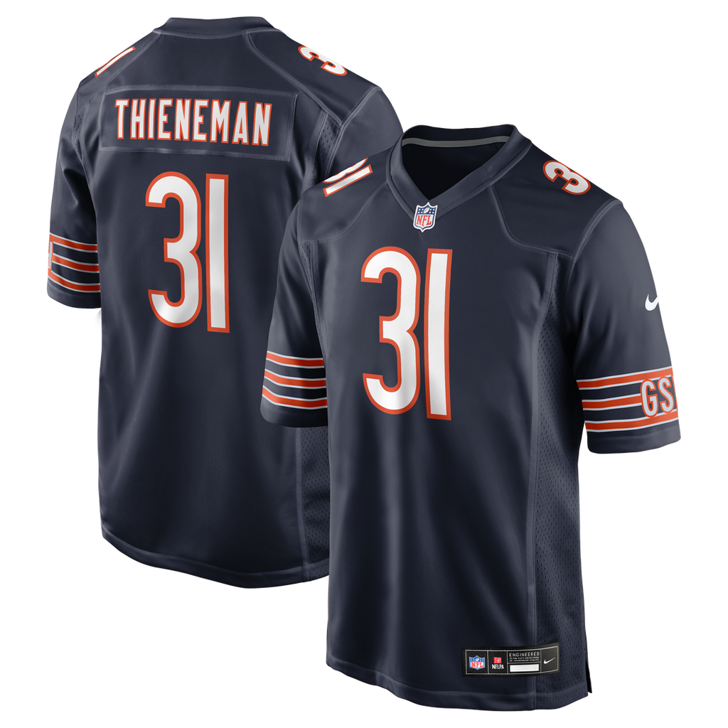 Dillon Thieneman Chicago Bears Nike 2026 NFL Draft First Round Pick No. 25 Team Game Jersey - Navy Official NFL Team Apparel Football Fan Gear