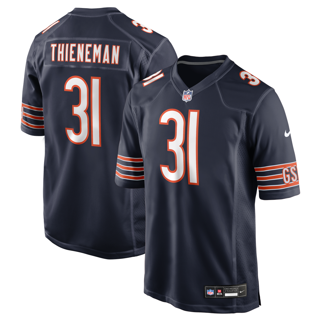 Dillon Thieneman Chicago Bears Nike 2026 NFL Draft First Round Pick No. 25 Team Game Jersey - Navy Official NFL Team Apparel Football Fan Gear