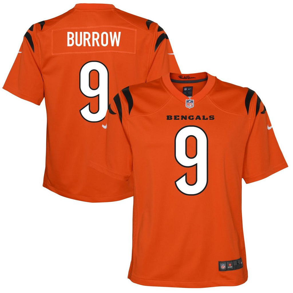 Joe Burrow Cincinnati Bengals Nike Youth Game Jersey - Orange Official NFL Team Apparel Football Fan Gear