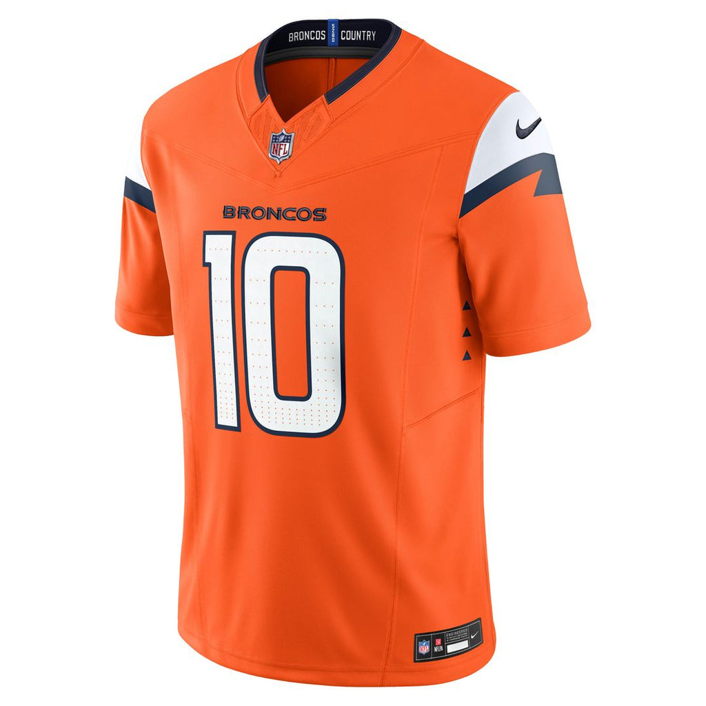 Bo Nix Denver Broncos Nike Vapor F.U.S.E. Limited Jersey - Orange Official NFL Team Apparel Football Fan Gear