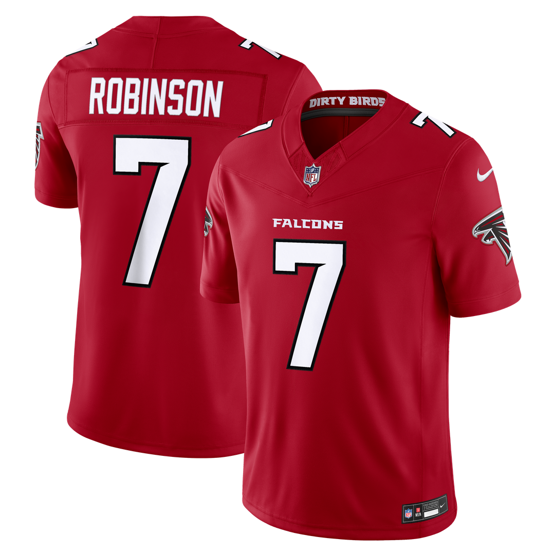 Bijan Robinson Atlanta Falcons Nike Vapor F.U.S.E. Stitched Limited Jersey - White Official NFL Team Apparel Football Fan Gear