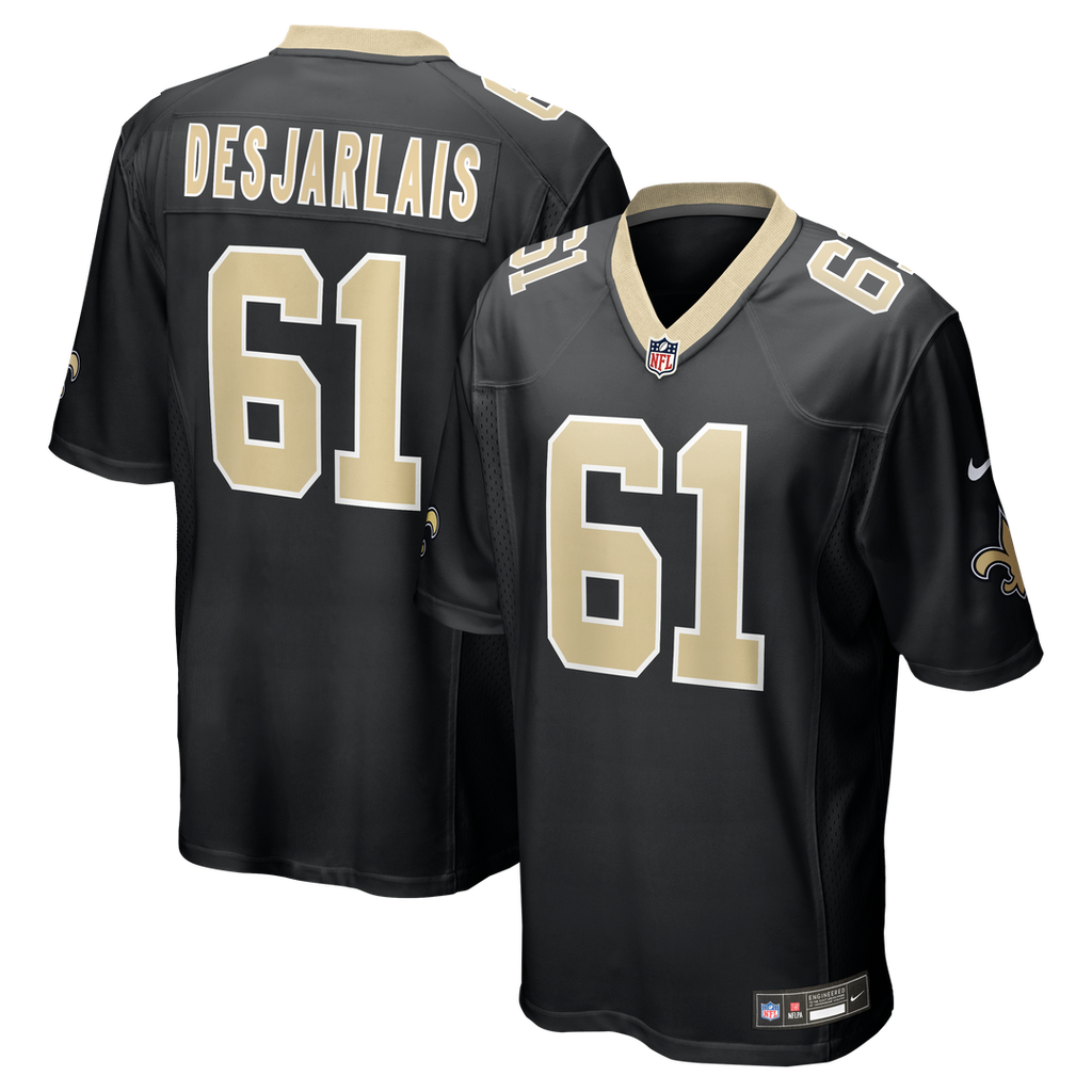 Drew Desjarlais New Orleans Saints Nike Game Player Jersey - Black Official NFL Team Apparel Football Fan Gear