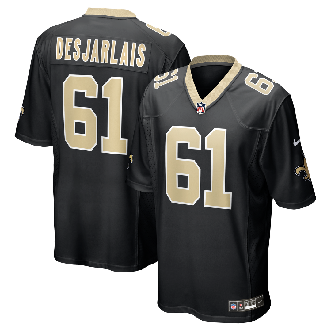 Drew Desjarlais New Orleans Saints Nike Game Player Jersey - Black Official NFL Team Apparel Football Fan Gear