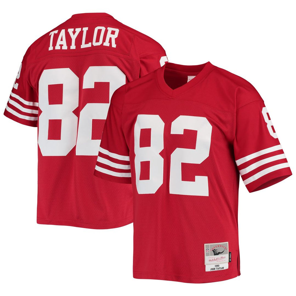John Taylor San Francisco 49ers Mitchell & Ness Legacy Replica Jersey - Scarlet Official NFL Team Apparel Football Fan Gear