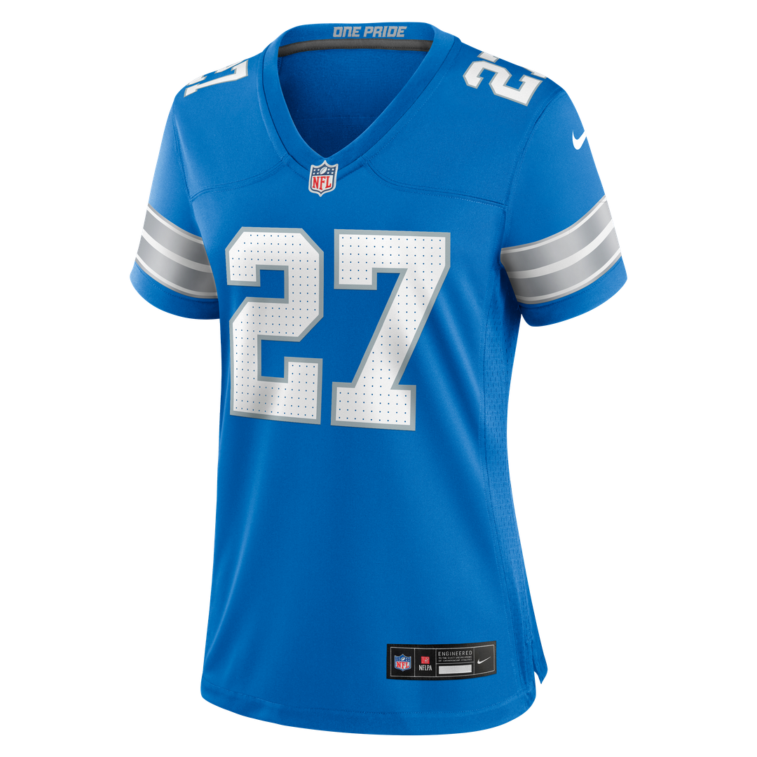 Christian Izien Detroit Lions Nike Women's Team Game Jersey - Blue Official NFL Team Apparel Football Fan Gear