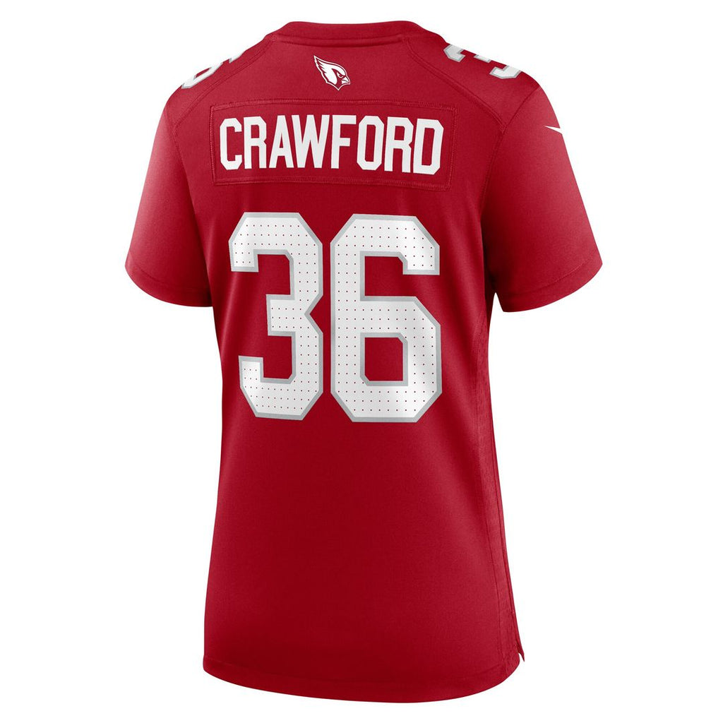 Kitan Crawford Arizona Cardinals Nike Women's Team Game Jersey - Cardinal Official NFL Team Apparel Football Fan Gear