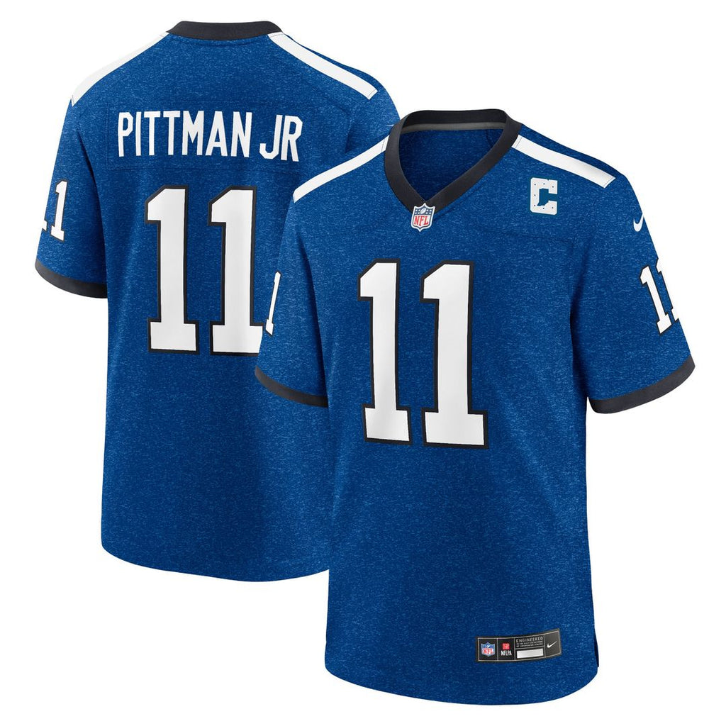 Indiana Nights Michael Pittman Jr. Indianapolis Colts Nike Alternate Game Jersey - Blue Official NFL Team Apparel Football Fan Gear