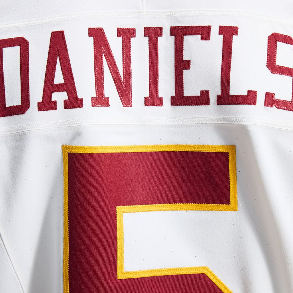 Jayden Daniels Washington Commanders Nike Alternate 2 Super Bowl Era Vapor F.U.S.E. Elite Jersey - White Official NFL Team Apparel Football Fan Gear