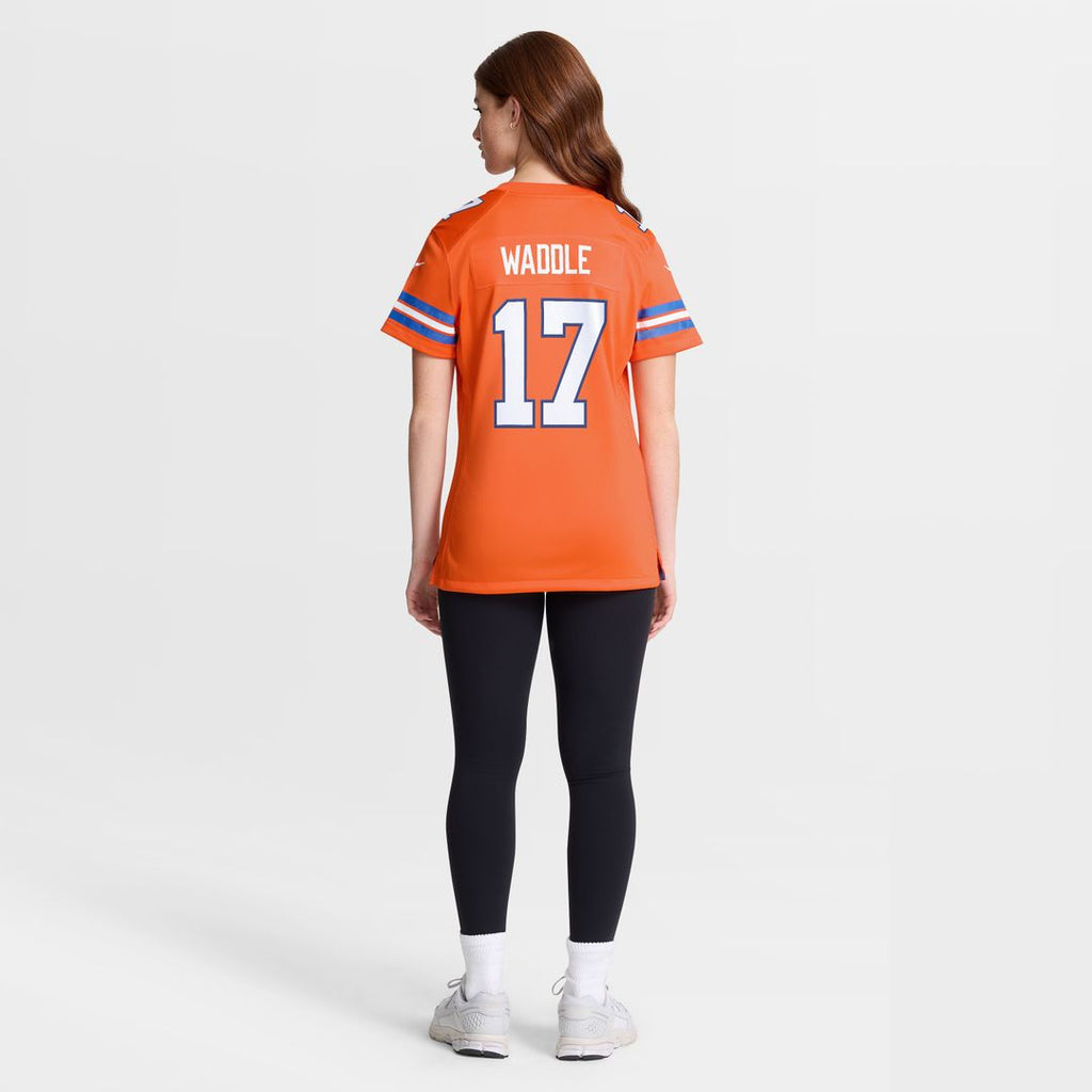 Jaylen Waddle Denver Broncos Nike Women's Mile High Collection 1977 Throwback Game Jersey - Orange Official NFL Team Apparel Football Fan Gear