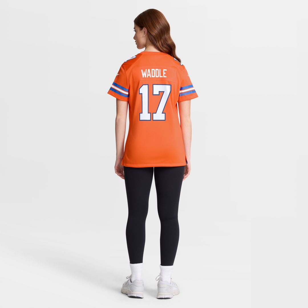 Jaylen Waddle Denver Broncos Nike Women's Mile High Collection 1977 Throwback Game Jersey - Orange Official NFL Team Apparel Football Fan Gear