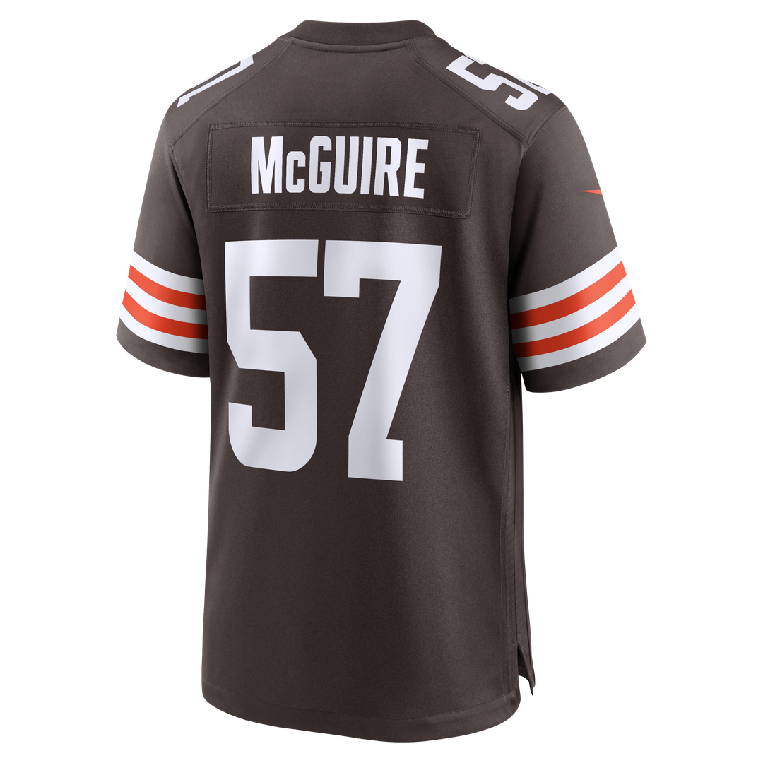 Isaiah McGuire Cleveland Browns Nike Team Game Jersey - Brown Official NFL Team Apparel Football Fan Gear