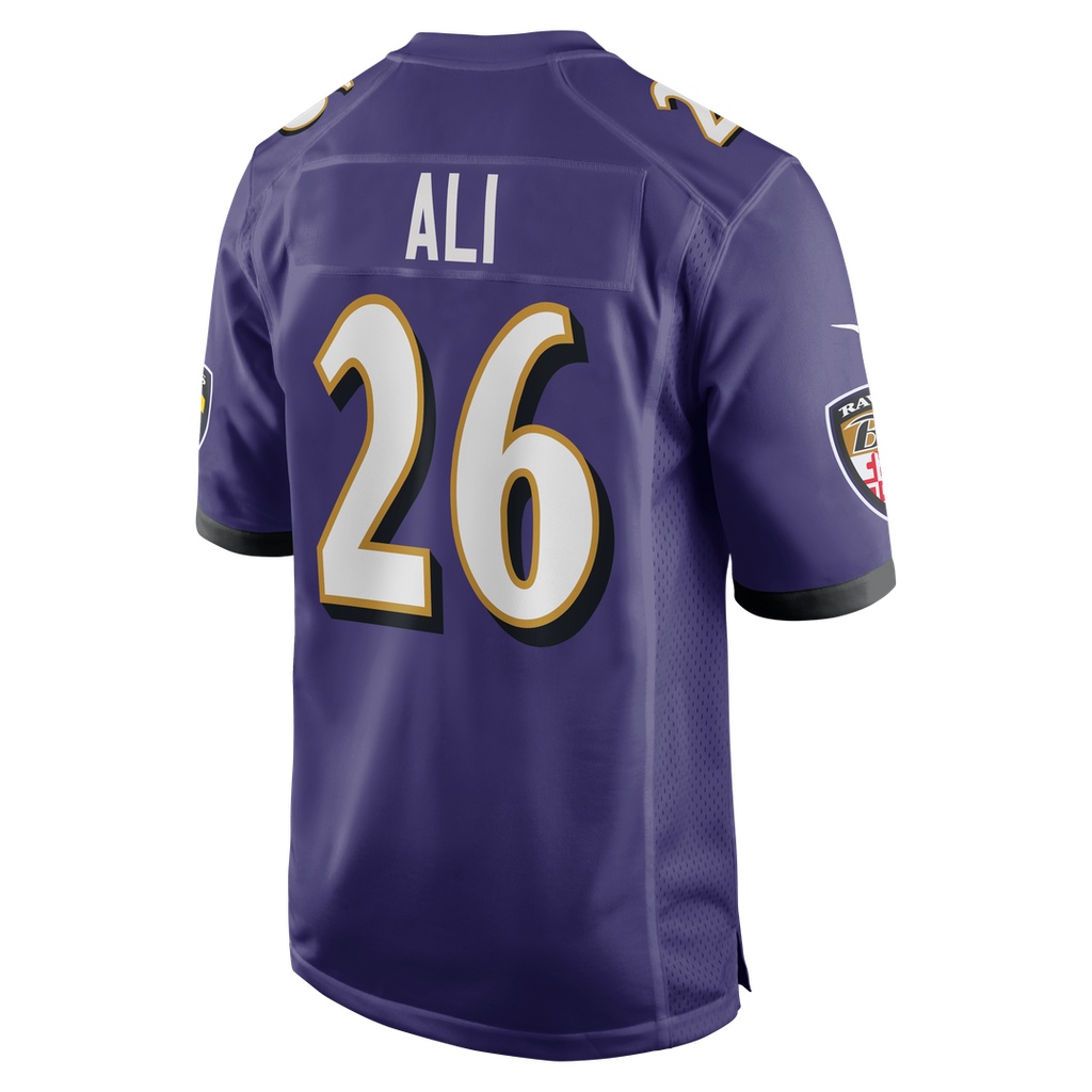 Rasheen Ali Baltimore Ravens Nike Team Game Jersey - Purple Official NFL Team Apparel Football Fan Gear