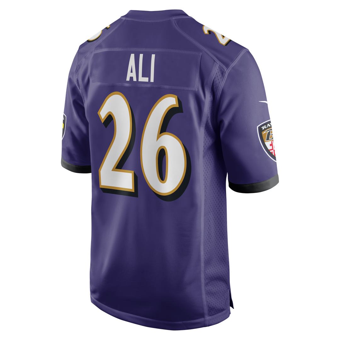 Rasheen Ali Baltimore Ravens Nike Team Game Jersey - Purple Official NFL Team Apparel Football Fan Gear