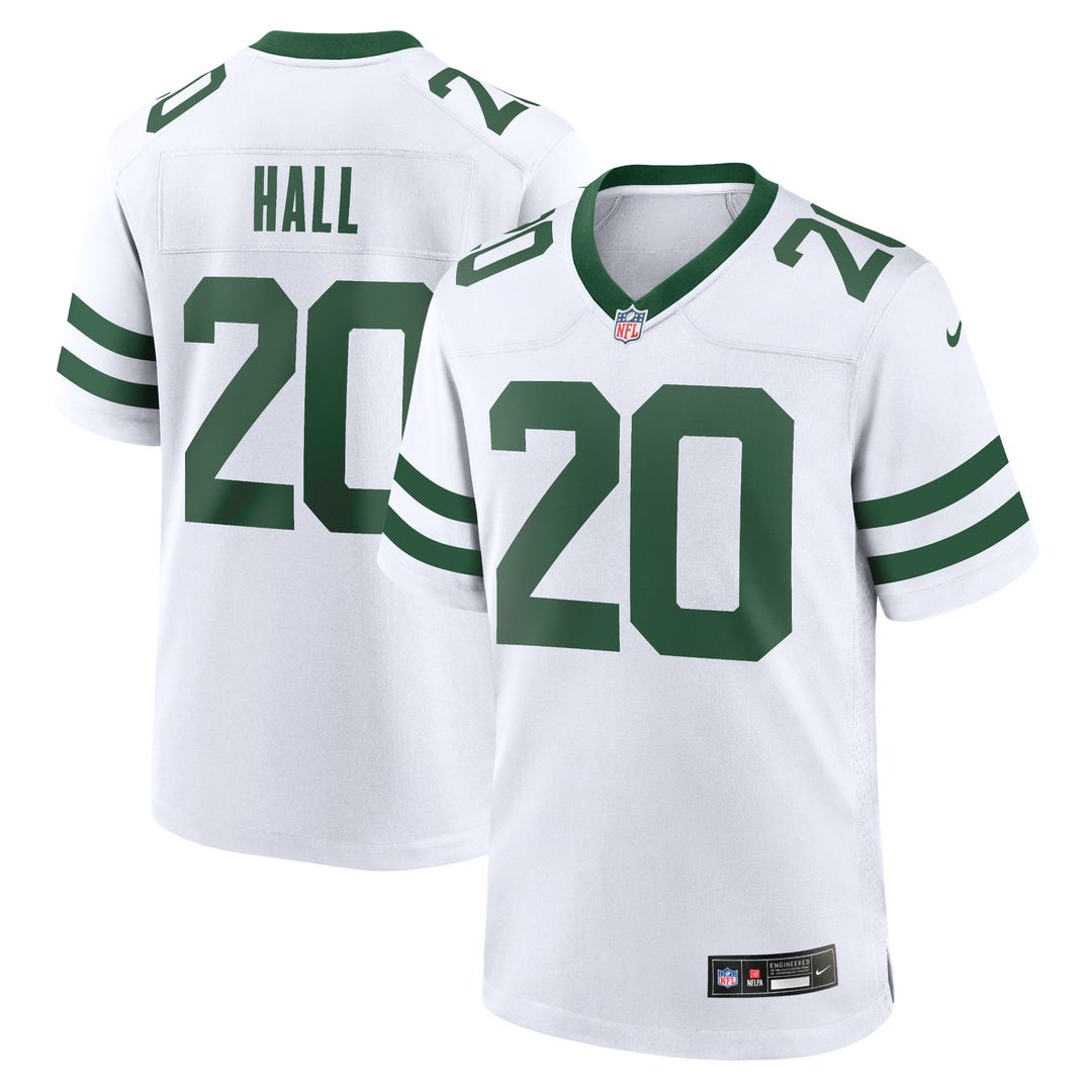 Breece Hall New York Jets Nike Game Jersey - Legacy White Official NFL Team Apparel Football Fan Gear