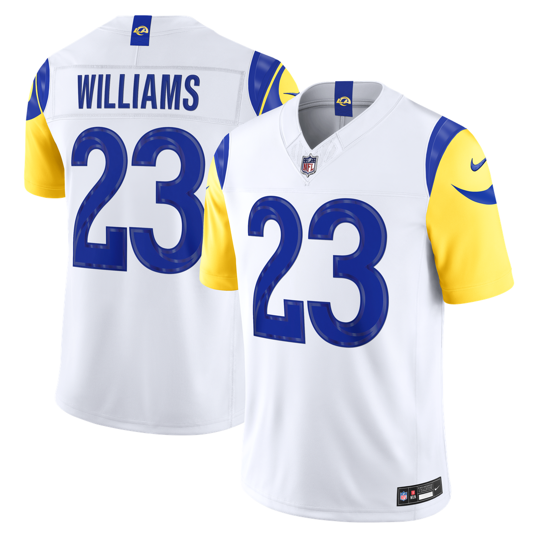 Kyren Williams Los Angeles Rams Nike Vapor F.U.S.E. Stitched Limited Jersey - White Official NFL Team Apparel Football Fan Gear