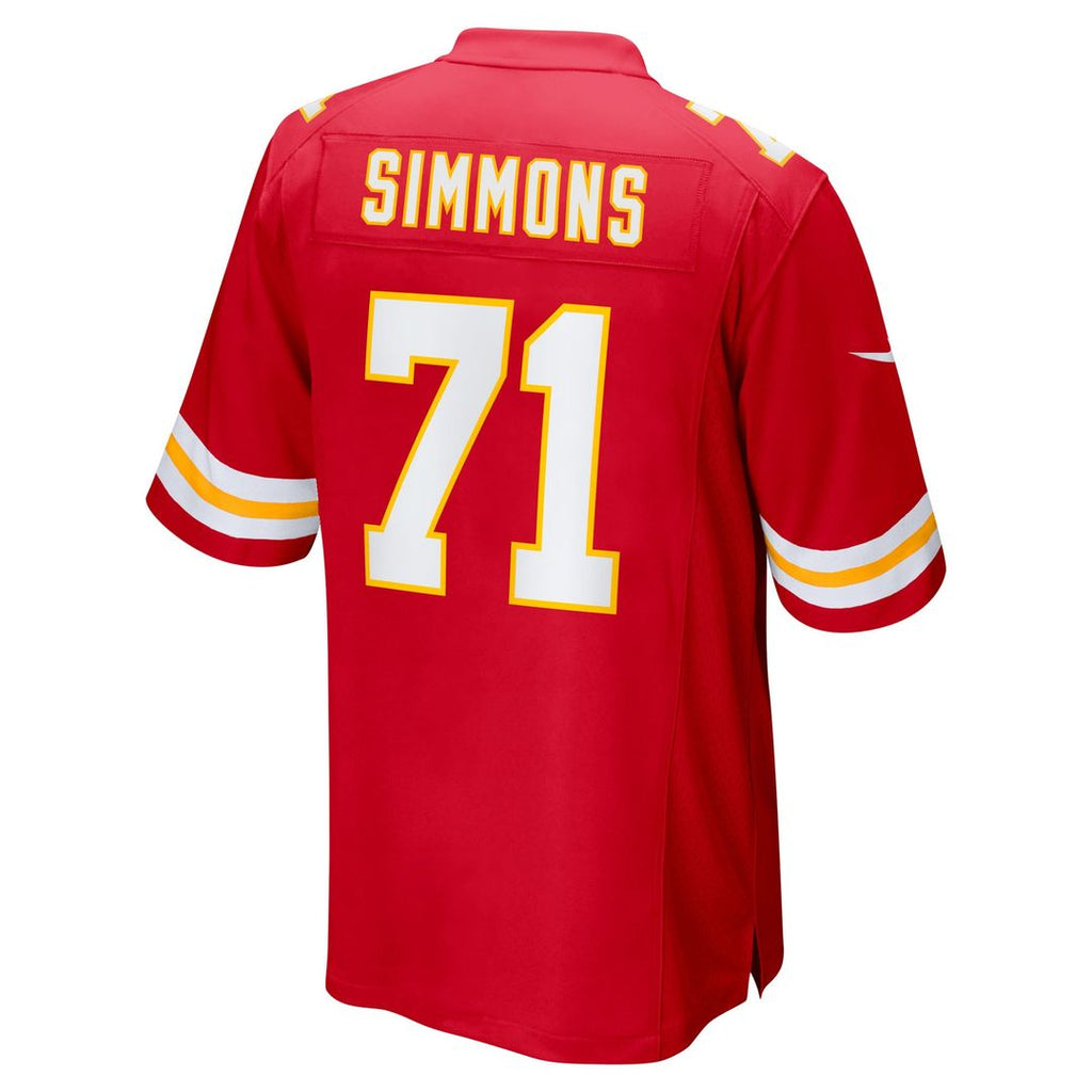 Josh Simmons Kansas City Chiefs Nike Game Jersey - Red Official NFL Team Apparel Football Fan Gear