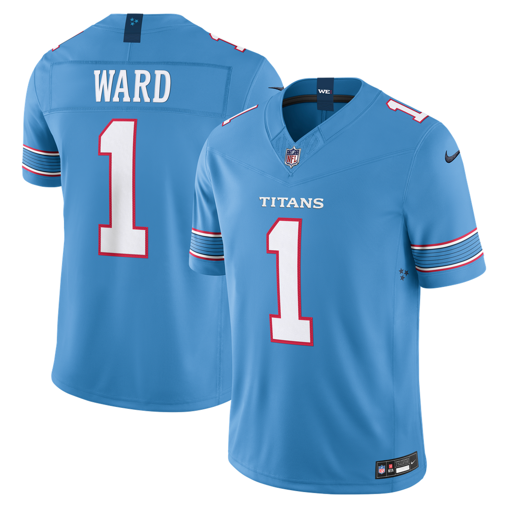 Cameron Ward Tennessee Titans Nike Vapor F.U.S.E. Stitched Limited Jersey - Light Blue Official NFL Team Apparel Football Fan Gear
