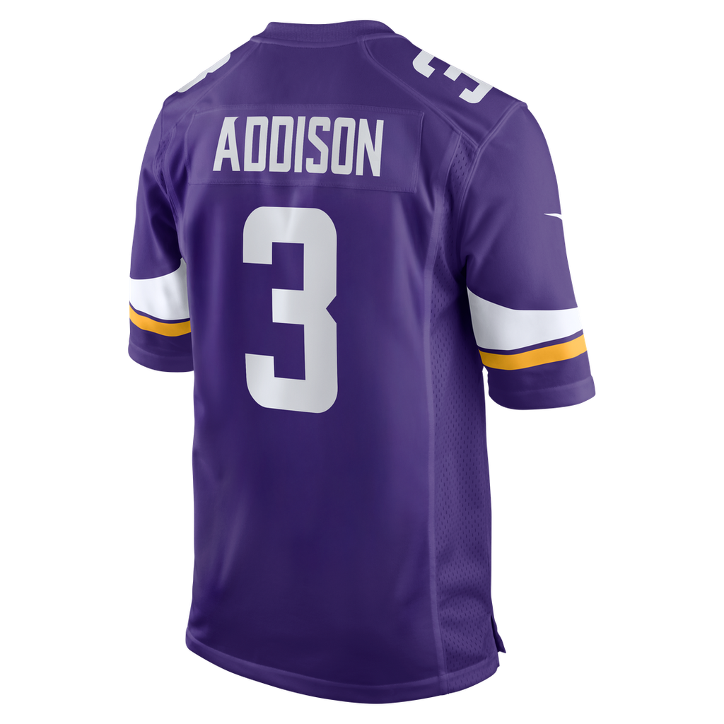 Jordan Addison Minnesota Vikings Nike Alternate Game Player Jersey - White Official NFL Team Apparel Football Fan Gear