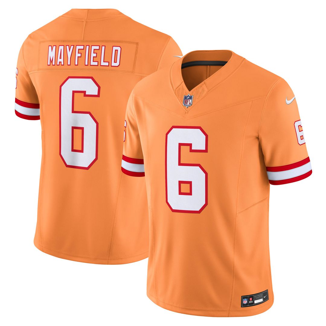 Baker Mayfield Tampa Bay Buccaneers Nike 2nd Alternate Vapor F.U.S.E. Limited Jersey - Orange Official NFL Team Apparel Football Fan Gear