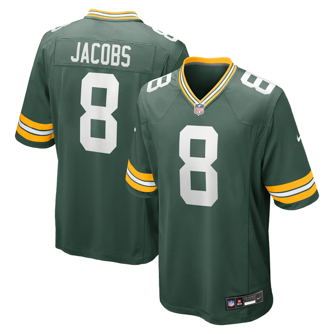 Josh Jacobs Green Bay Packers Nike Team Game Jersey - Green Official NFL Team Apparel Football Fan Gear