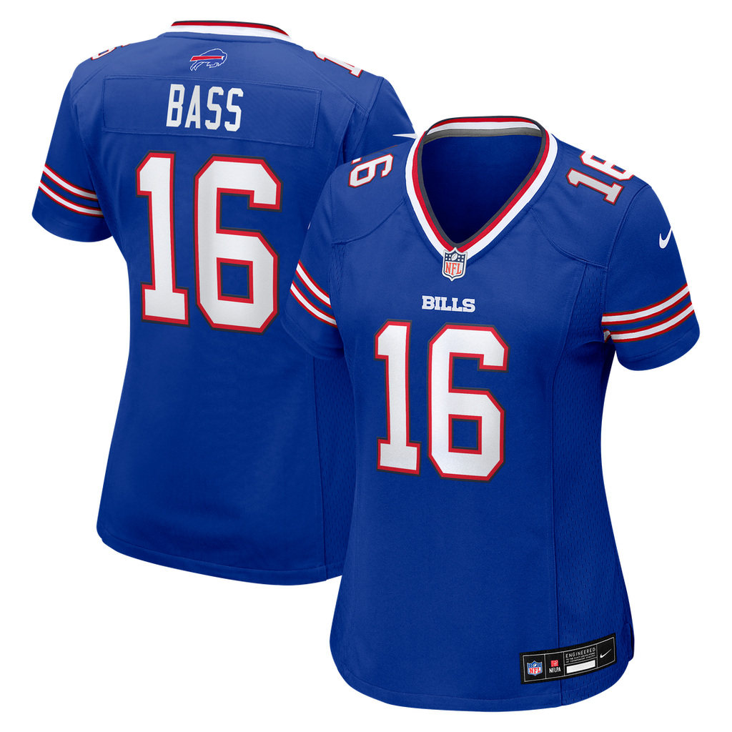 Tyler Bass Buffalo Bills Nike Women's Team Game Jersey - Royal Official NFL Team Apparel Football Fan Gear