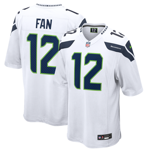 12s Seattle Seahawks Nike Game Jersey - White Official NFL Team Apparel Football Fan Gear
