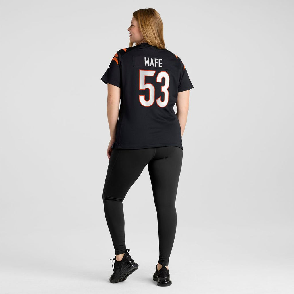 Boye Mafe Cincinnati Bengals Nike Women's Team Game Jersey - Black Official NFL Team Apparel Football Fan Gear