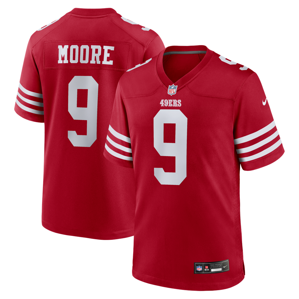 Skyy Moore San Francisco 49ers Nike Team Game Jersey - Scarlet Official NFL Team Apparel Football Fan Gear