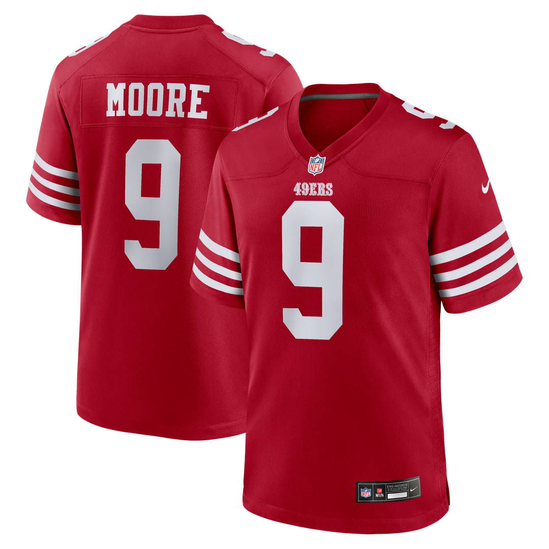Skyy Moore San Francisco 49ers Nike Team Game Jersey - Scarlet Official NFL Team Apparel Football Fan Gear