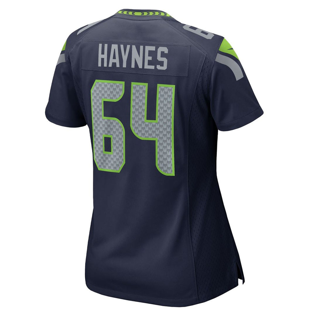 Christian Haynes Seattle Seahawks Nike Women's Team Game Jersey - College Navy Official NFL Team Apparel Football Fan Gear