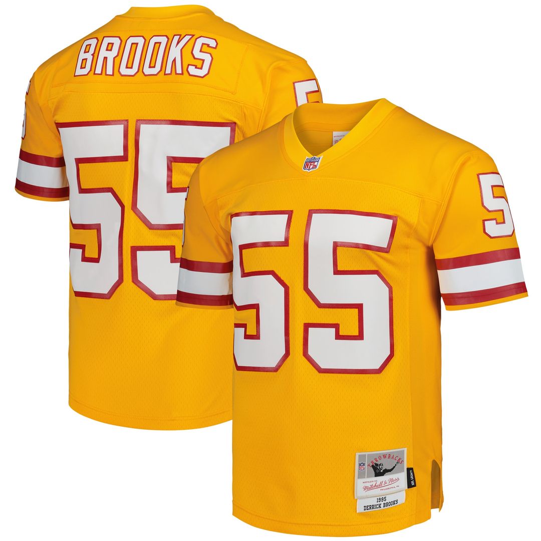 Derrick Brooks Tampa Bay Buccaneers Mitchell & Ness Legacy Replica Jersey - Orange Official NFL Team Apparel Football Fan Gear