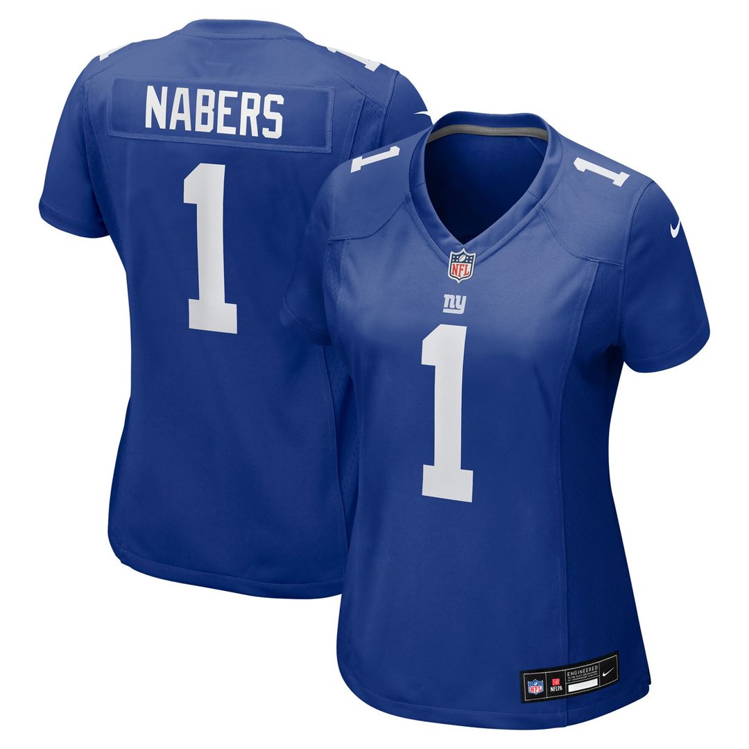 Malik Nabers New York Giants Nike Women's Game Jersey - Royal Official NFL Team Apparel Football Fan Gear