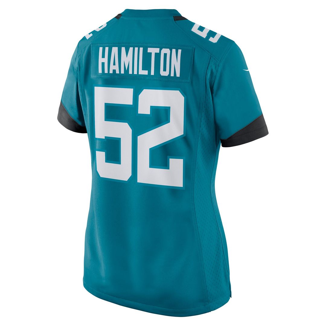 DaVon Hamilton Jacksonville Jaguars Nike Women's Game Jersey - Black Official NFL Team Apparel Football Fan Gear