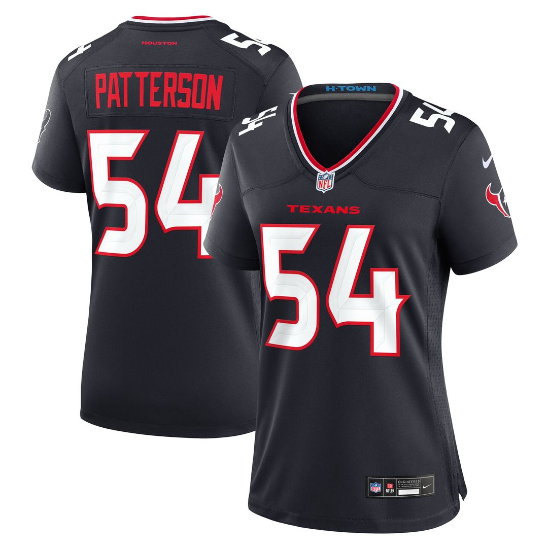Jarrett Patterson Houston Texans Nike Women's Team Game Jersey - Navy Official NFL Team Apparel Football Fan Gear