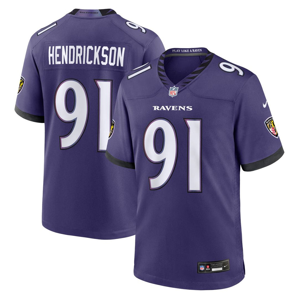 Trey Hendrickson Baltimore Ravens Nike Team Game Jersey - Purple Official NFL Team Apparel Football Fan Gear