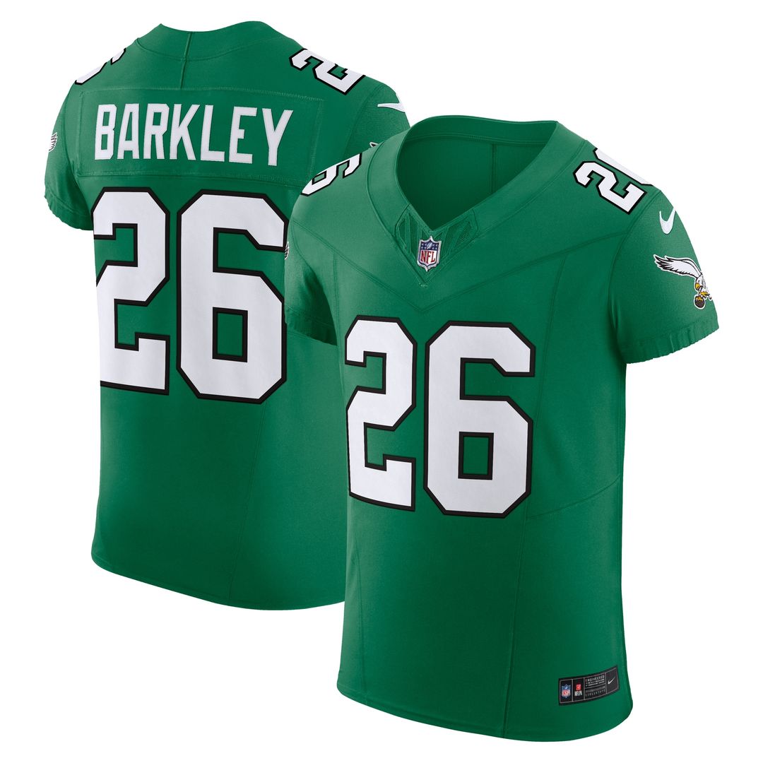 Saquon Barkley Philadelphia Eagles Nike Alternate Vapor F.U.S.E. Elite Jersey - Kelly Green Official NFL Team Apparel Football Fan Gear