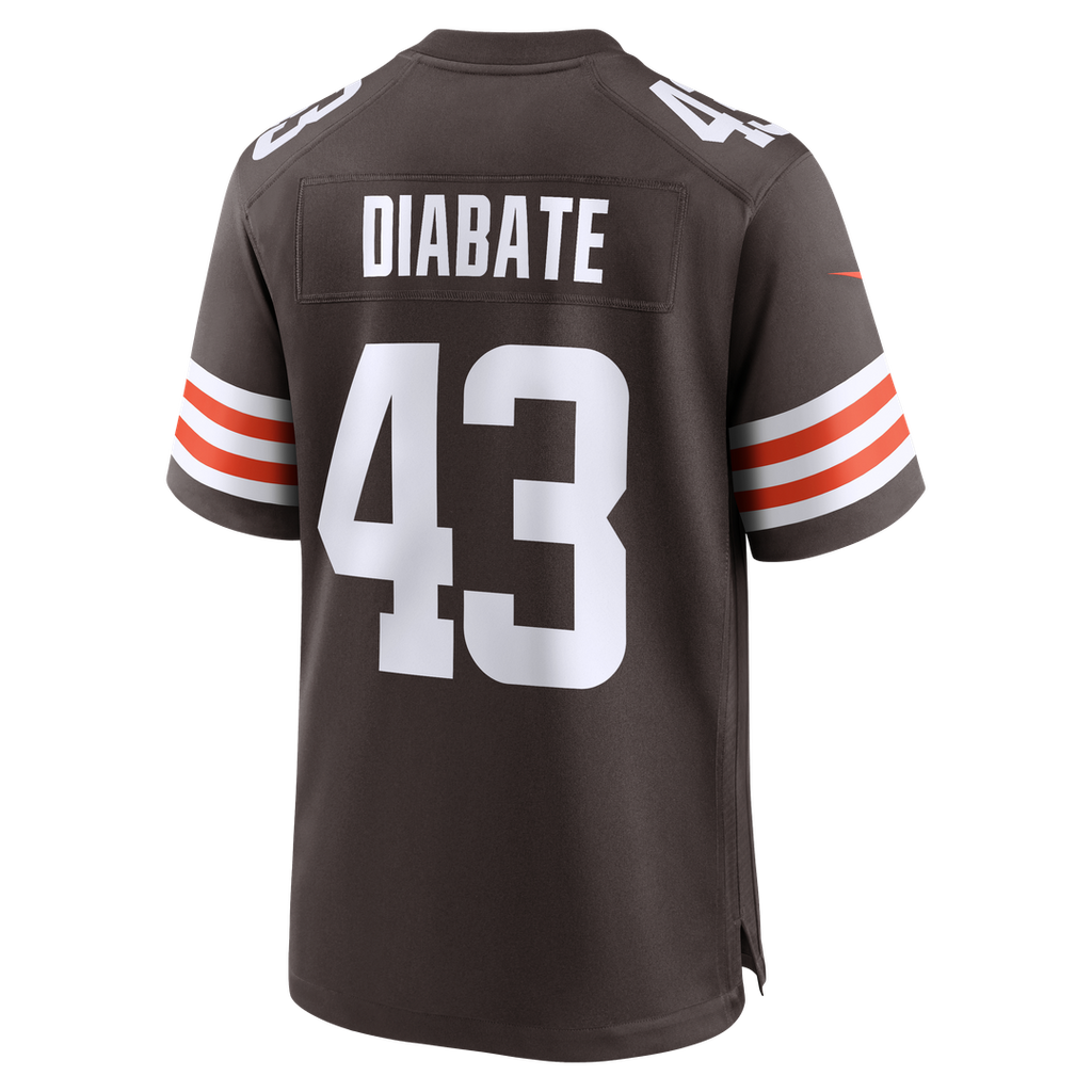 Mohamoud Diabate Cleveland Browns Nike Team Game Jersey - Brown Official NFL Team Apparel Football Fan Gear