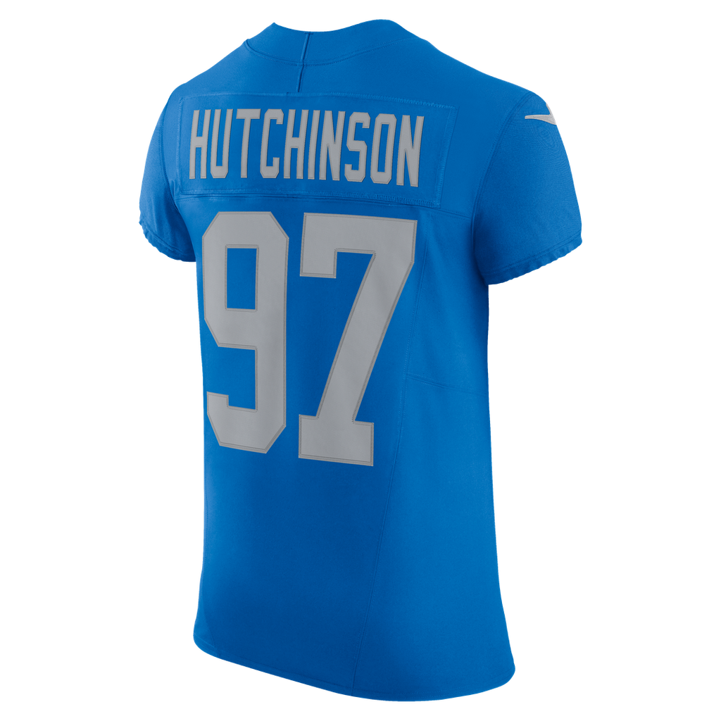 Aidan Hutchinson Detroit Lions Nike Alternate Vapor F.U.S.E. Elite Jersey - Blue Official NFL Team Apparel Football Fan Gear