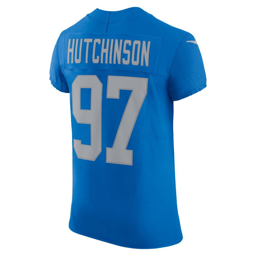 Aidan Hutchinson Detroit Lions Nike Alternate Vapor F.U.S.E. Elite Jersey - Blue Official NFL Team Apparel Football Fan Gear