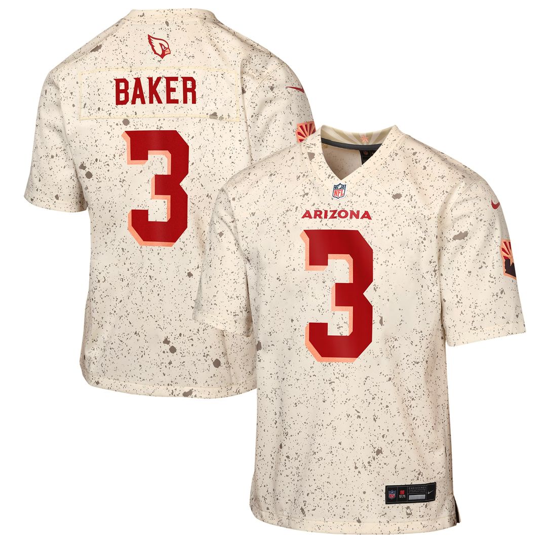 Budda Baker Arizona Cardinals Nike Youth 2025 Rivalries Collection Game Jersey - Natural Official NFL Team Apparel Football Fan Gear