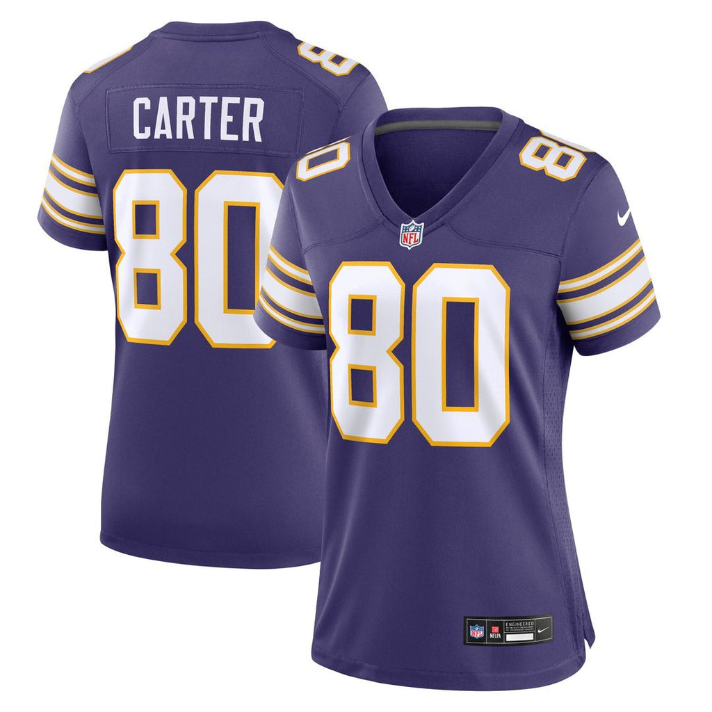 Cris Carter Minnesota Vikings Nike Women's Classic Retired Player Game Jersey - Purple Official NFL Team Apparel Football Fan Gear