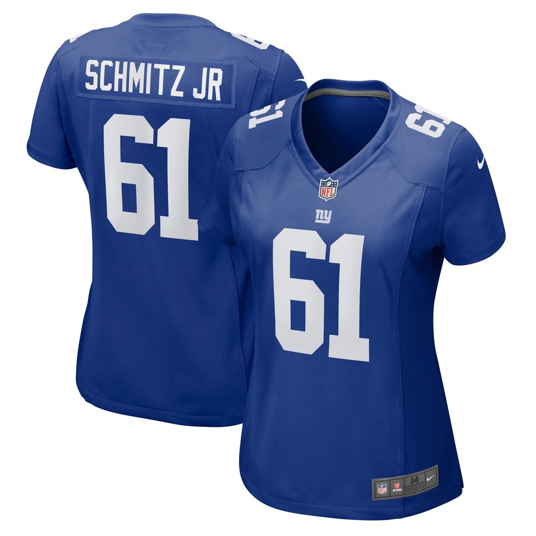 John Michael Schmitz Jr. New York Giants Nike Women's Game Jersey - Royal Official NFL Team Apparel Football Fan Gear