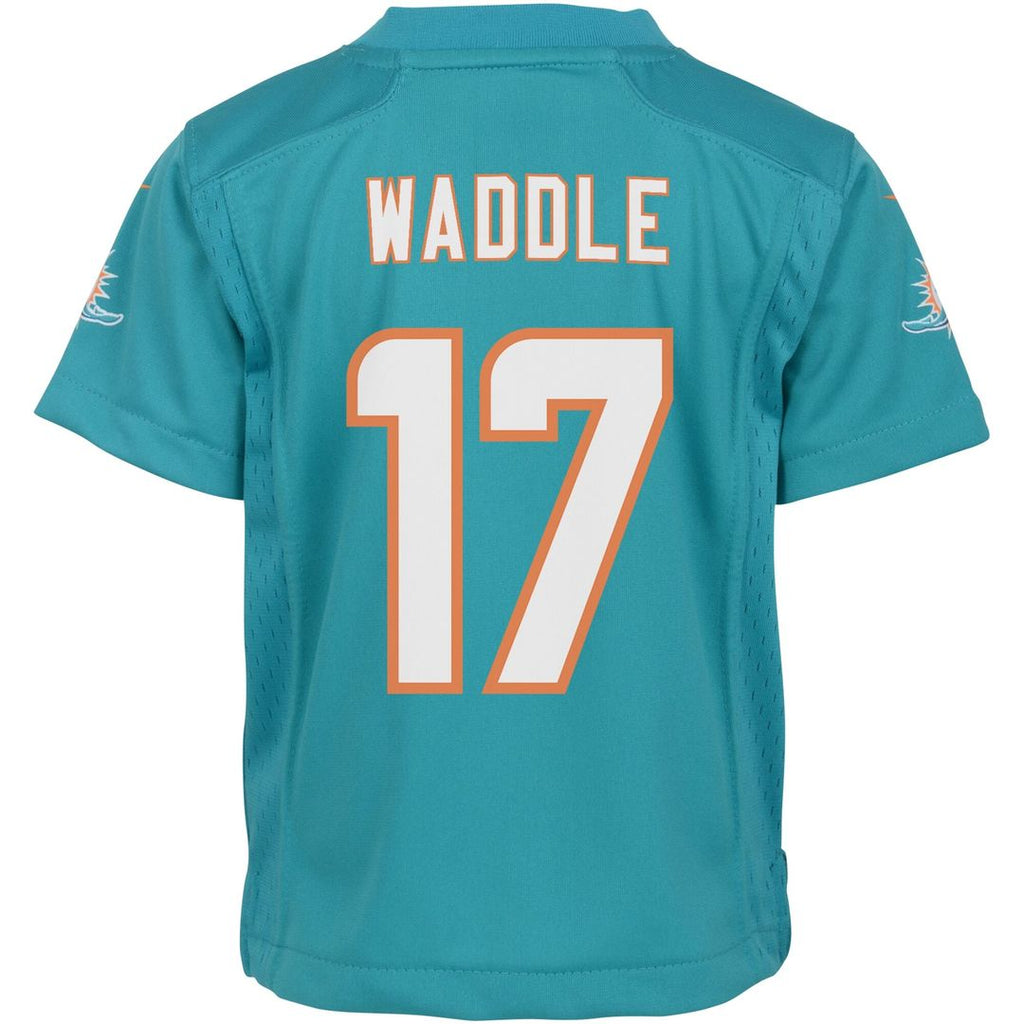 Jaylen Waddle Miami Dolphins Nike Infant Team Player Game Jersey - Aqua Official NFL Team Apparel Football Fan Gear
