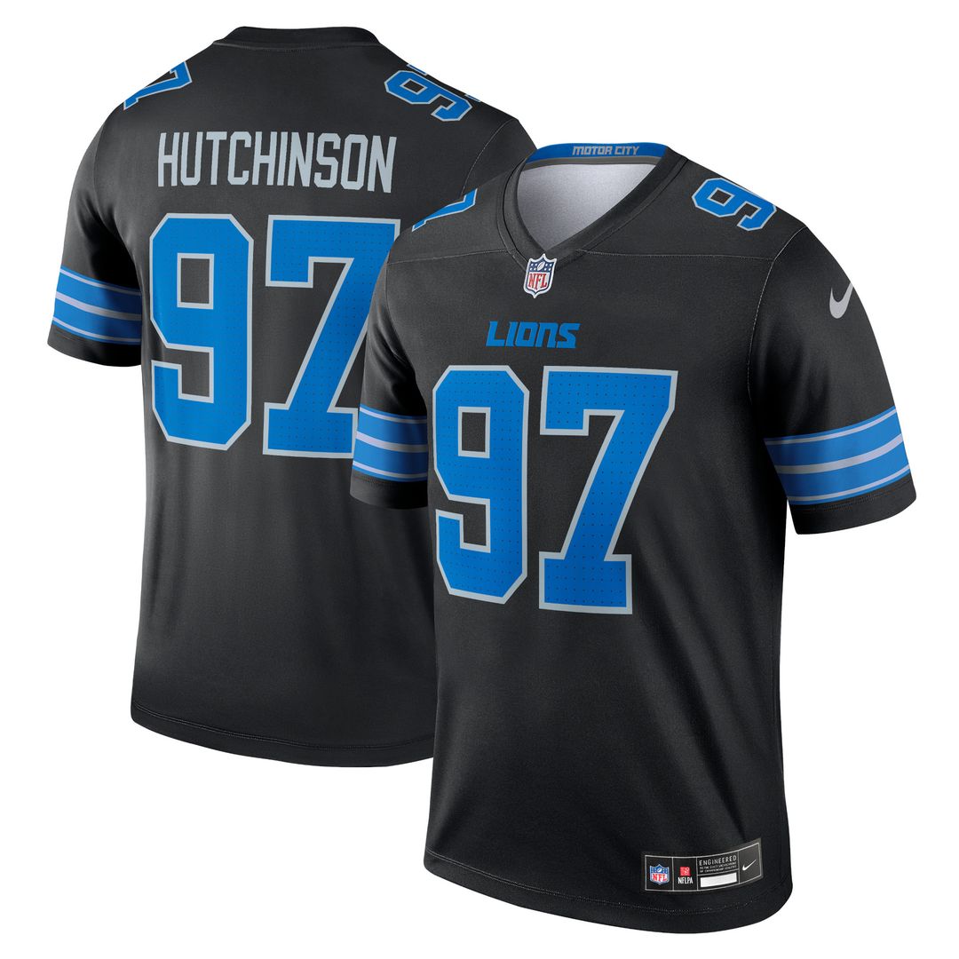 Aidan Hutchinson Detroit Lions Nike Legend Player Performance Top - Black NFL Fan Gear Popular Style