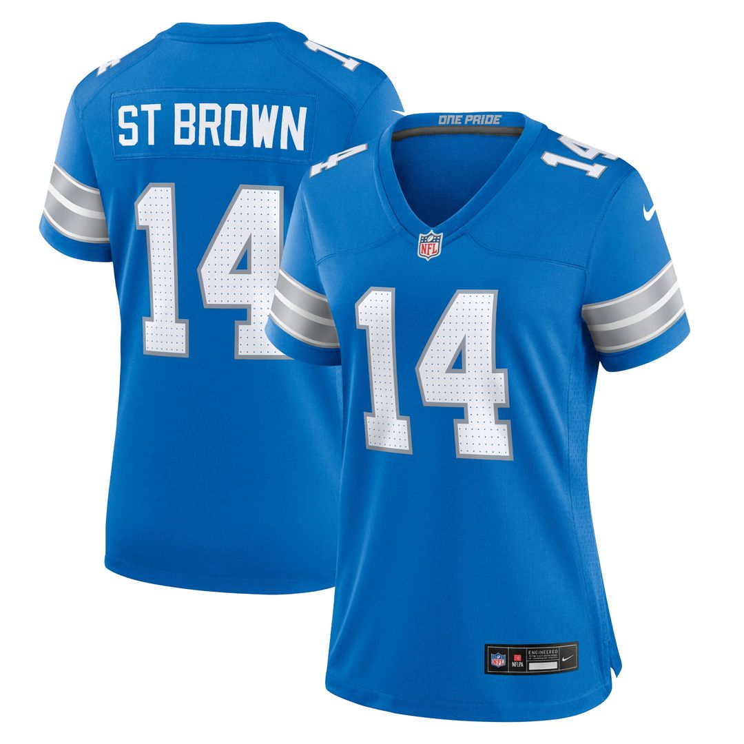 Amon-Ra St. Brown Detroit Lions Nike Women's White Game Jersey - White Official NFL Team Apparel Football Fan Gear